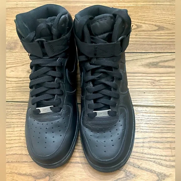 Nike Air Force 1 High '07 Triple Black CW2290-001 Basketball Shoes Men's Sneaker - Picture 1 of 7